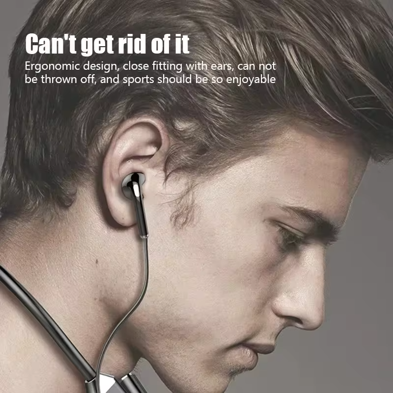 Wireless Neckband Bluetooth Earphones High Sound Quality Stereo Battery Display HD Voice Call Sports Headphones New Product