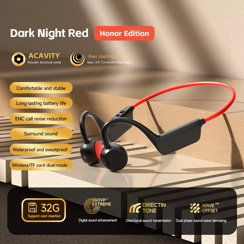 X1PRO New Bluetooth Earphones Non in Ear Running Sports Waterproof Ear Hanging Long Range Bass Earphones