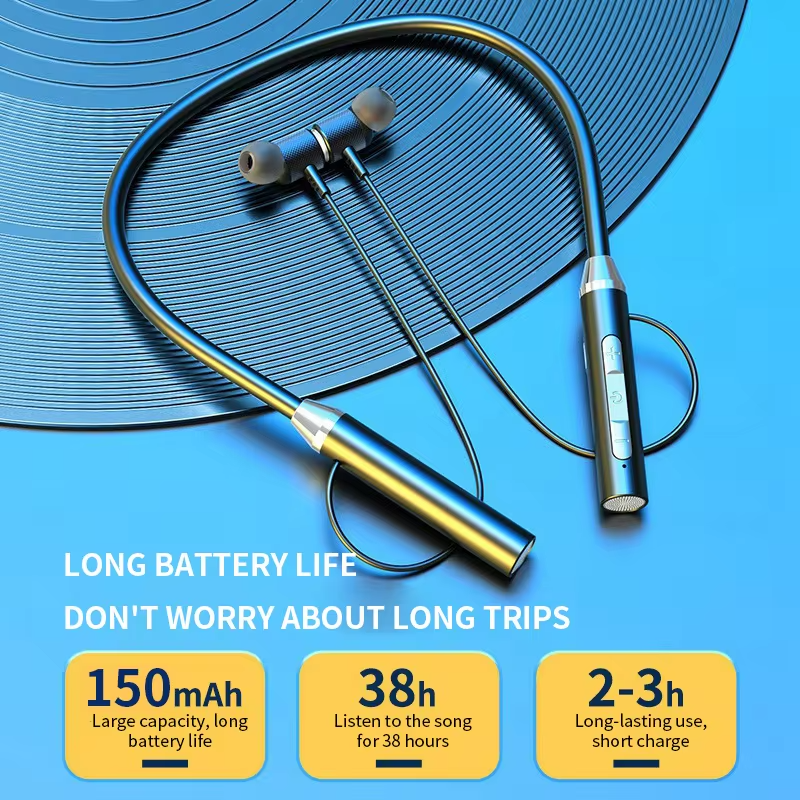 Wireless Headphones Bluetooth 5.0 Neckband Earphones HiFi 9D Stereo Sports Headset Waterproof Magnetic Earbuds For iPhone