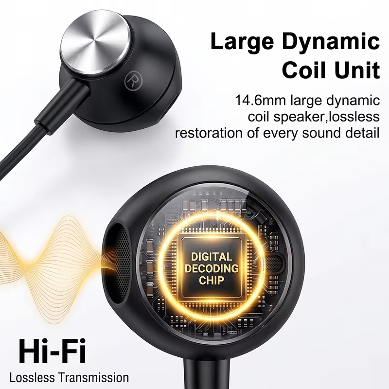 Type C Wired Headphones In Ear Earphones HiFi Surround Sound USB C Earbuds Headset For Samsung Galaxy S26 S25 S24 S23 S22 Ultra